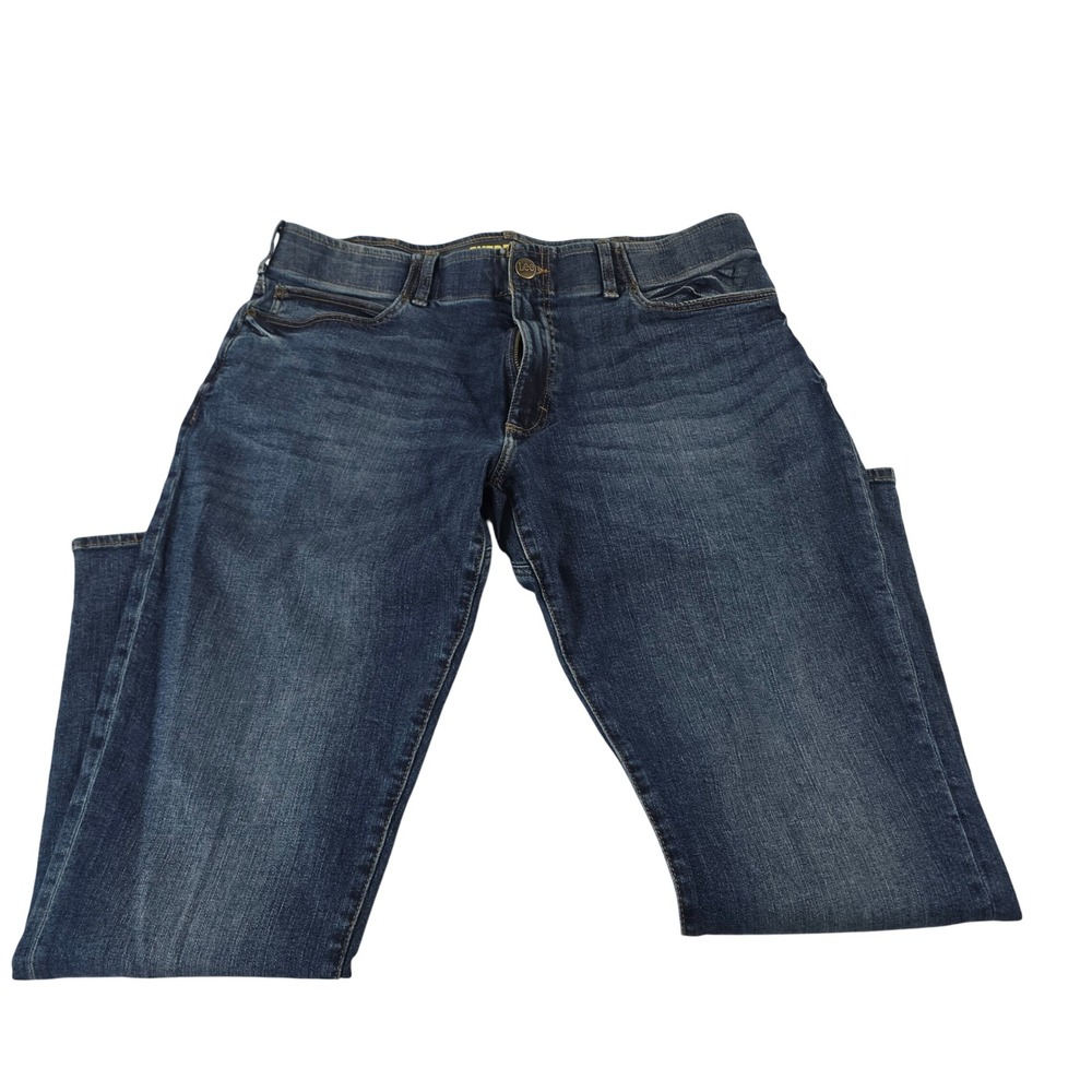 Lee Extreme Motion Straight Fit Tapered Leg Jeans Mens 38x32 Dark Wash 102015042